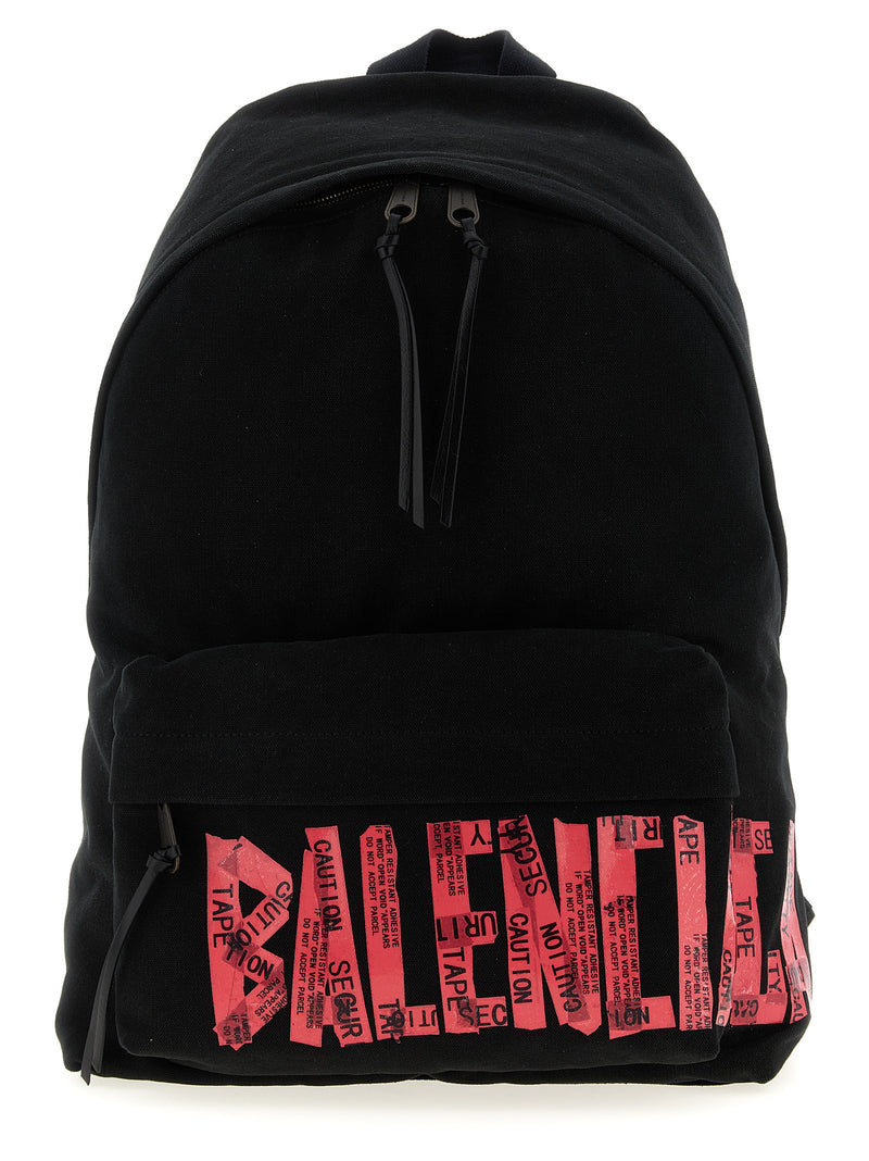 Balenciaga Tape Type Black Cotton Backpack