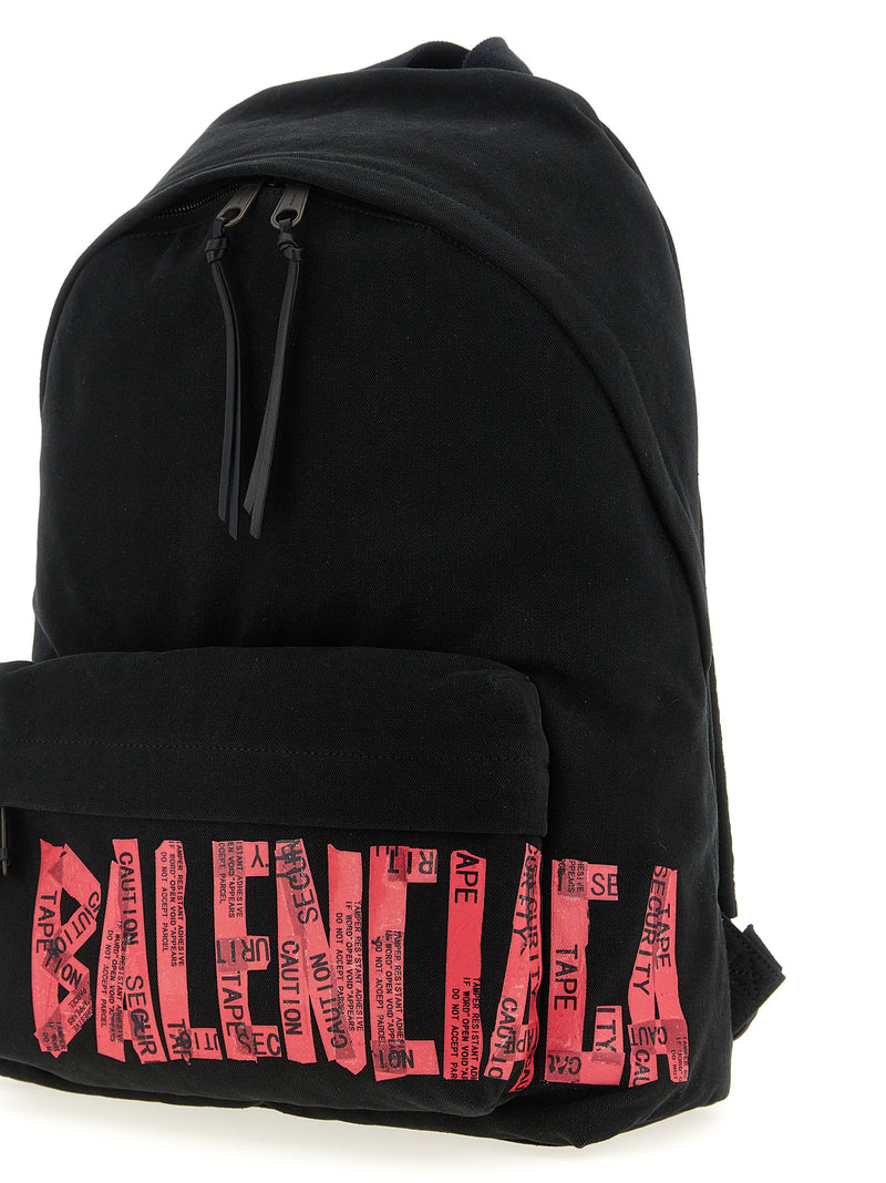 Balenciaga Tape Type Black Cotton Backpack