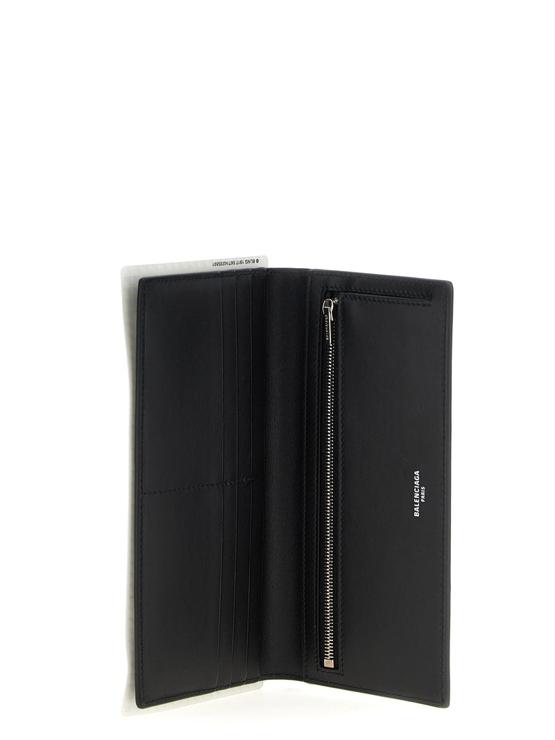 Balenciaga Passport Lungo 1 Biglietto Black Leather Wallet