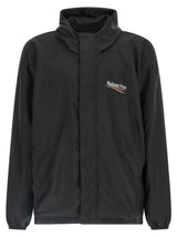 Balenciaga Black Polyester Political Campaign Windbreaker