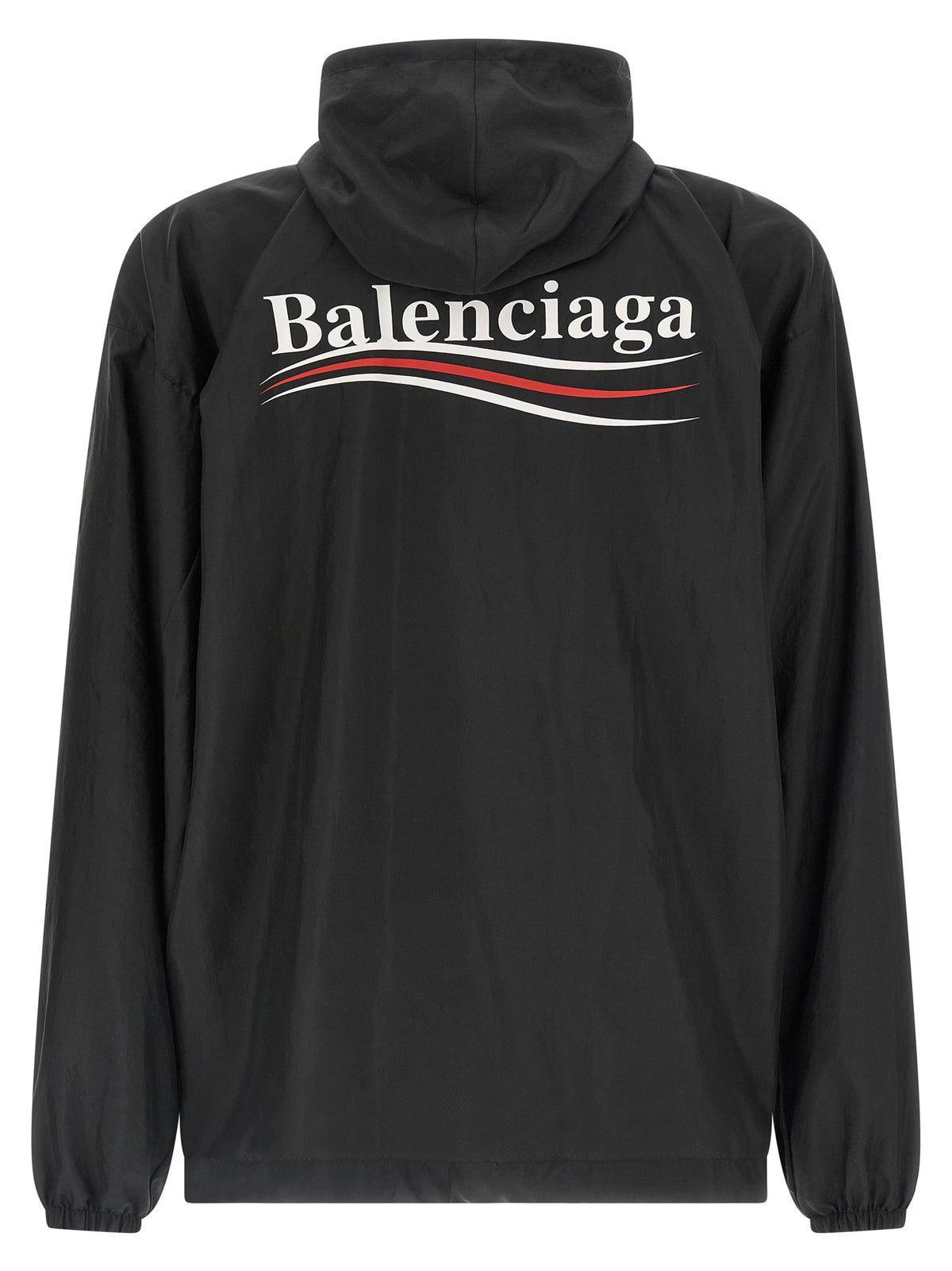 Balenciaga Black Polyester Political Campaign Windbreaker