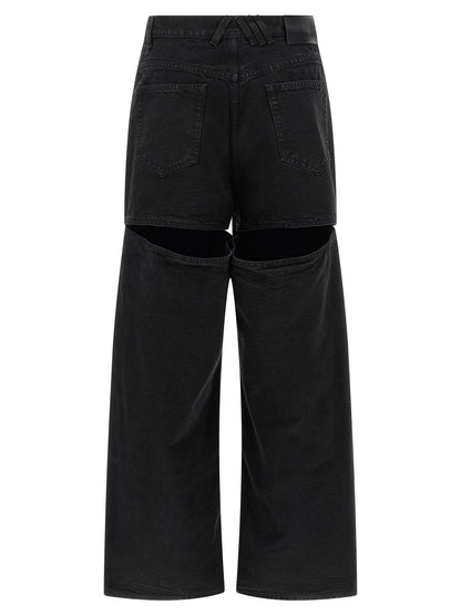 The Attico Black Cotton Jeans Denim