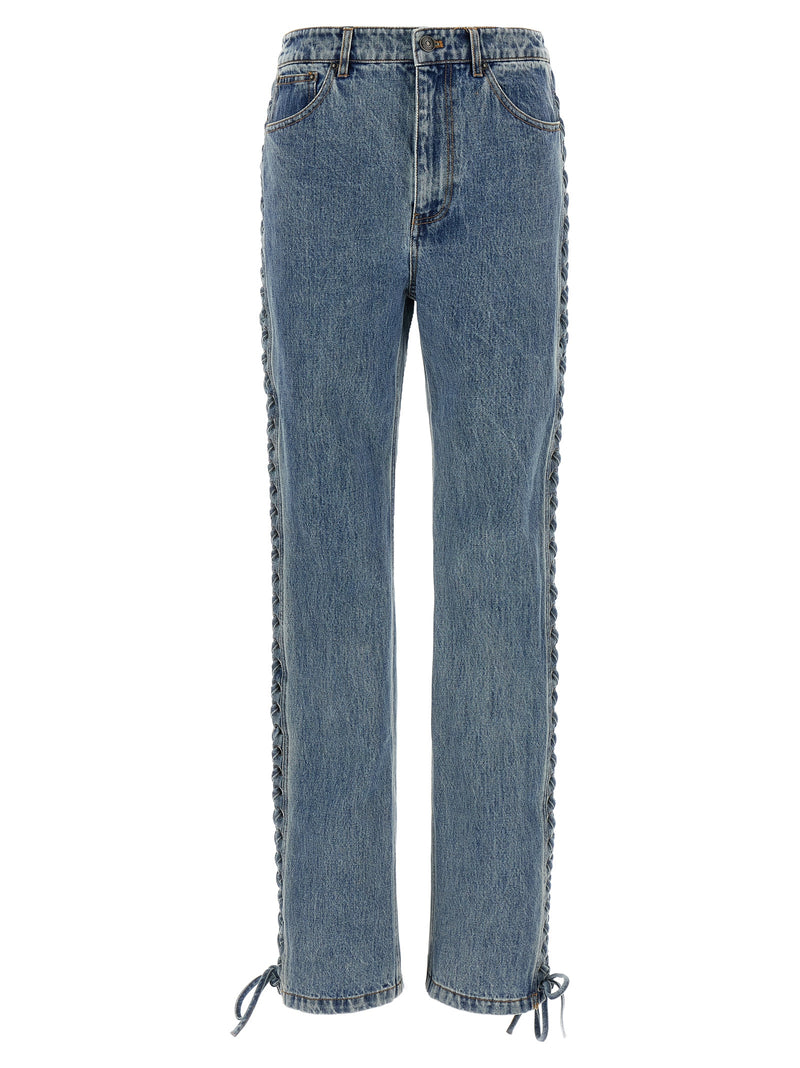 ROTATE BIRGER CHRISTENSEN Jean Droit en Coton Bleu