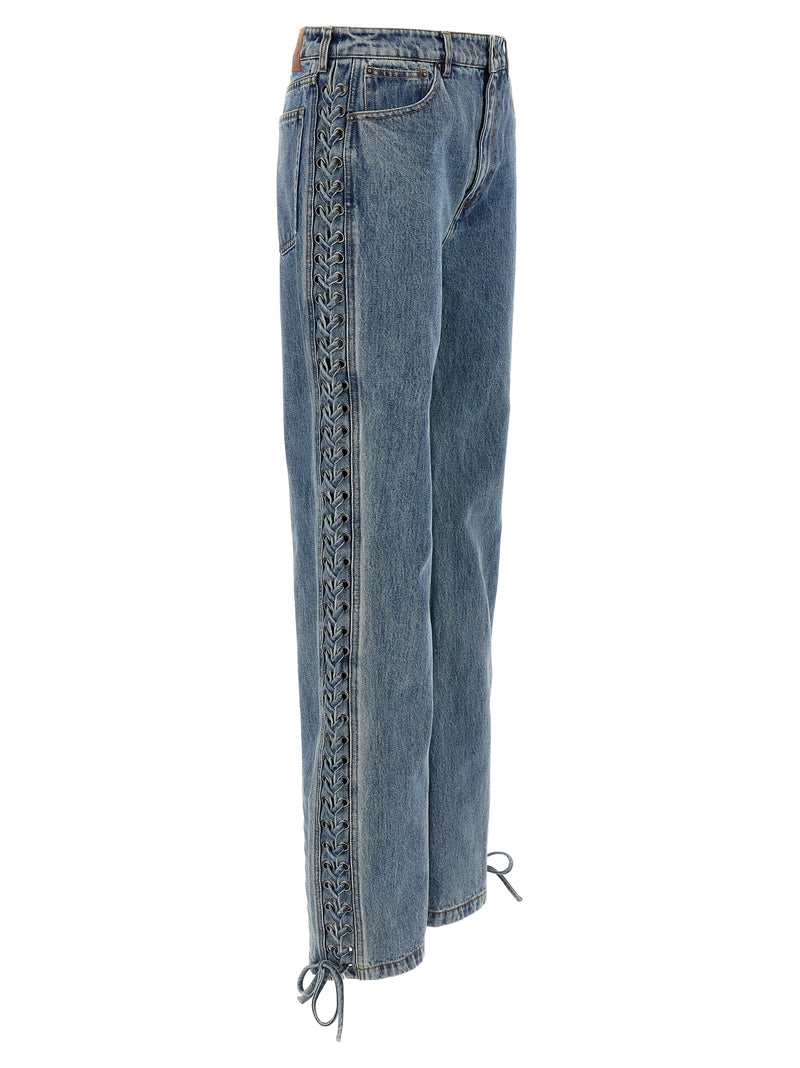 ROTATE BIRGER CHRISTENSEN Jean Droit en Coton Bleu