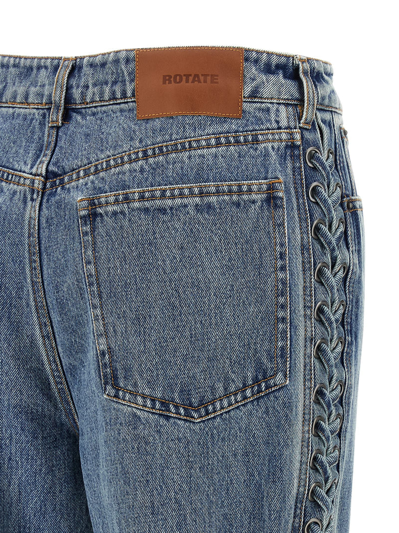 ROTATE BIRGER CHRISTENSEN Jean Droit en Coton Bleu