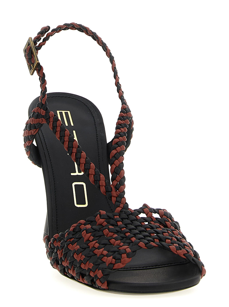 Etro Brown Polyethylene Stiletto Heel Sandals for Women