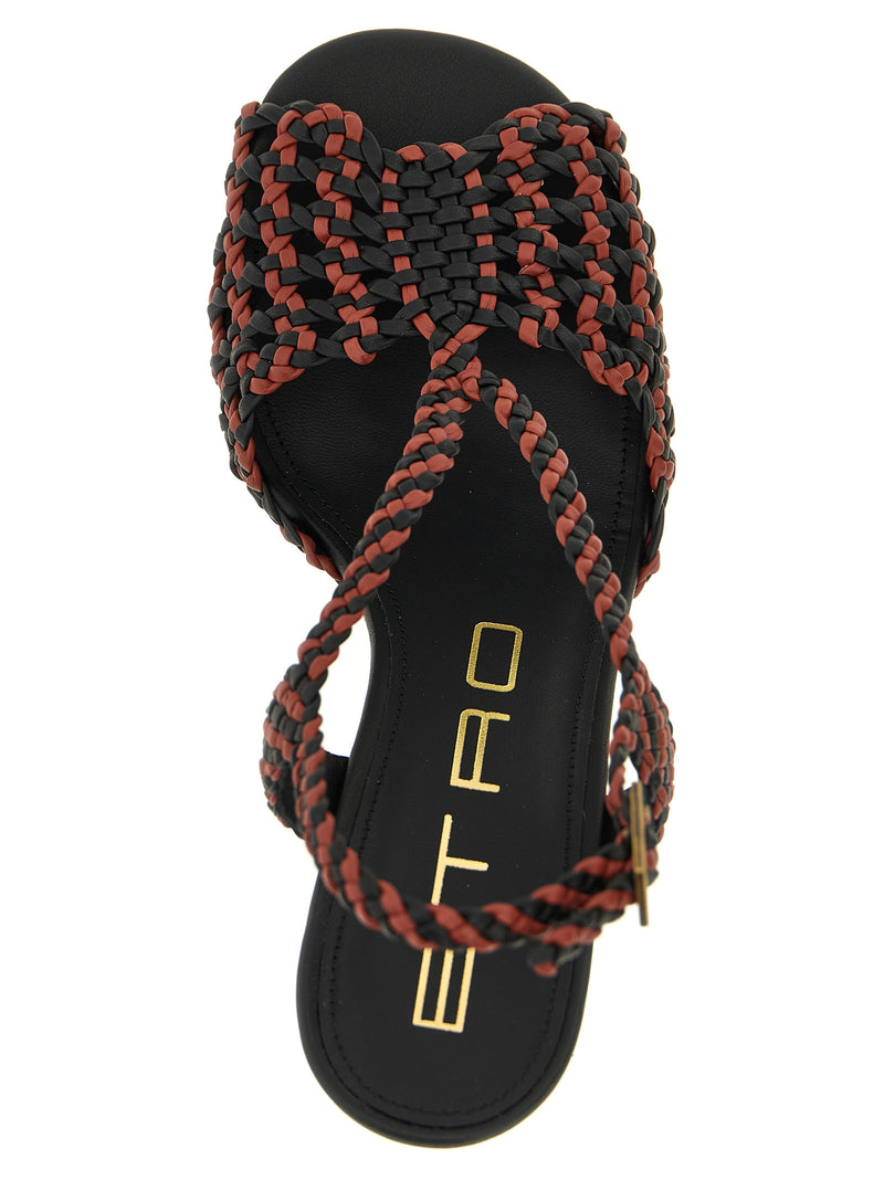 Etro Brown Polyethylene Stiletto Heel Sandals for Women
