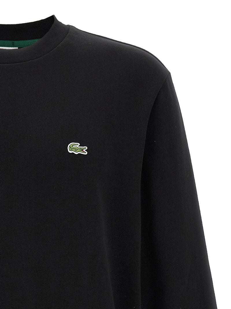 Lacoste Black Cotton Sweatshirt