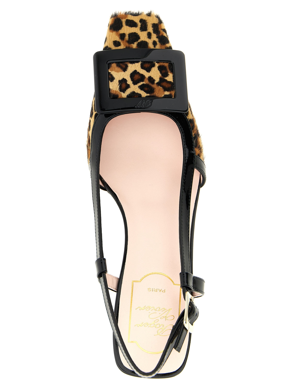 Roger Vivier Belle Viver Multicolor Calfskin Mid Heel Pumps