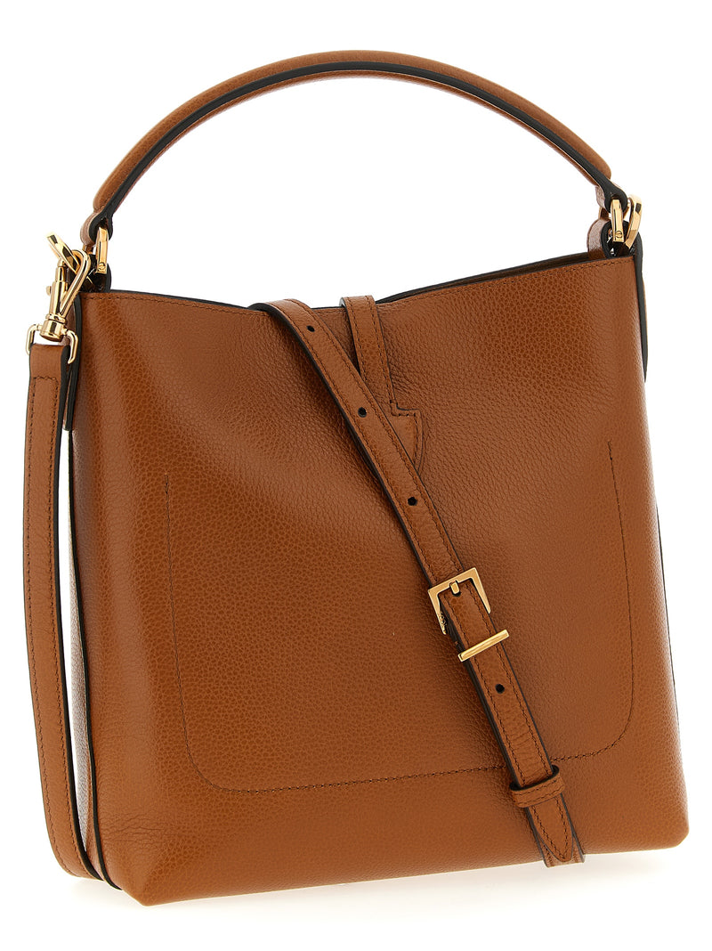 Tod's Brown Calfskin Mini Bucket Handbag