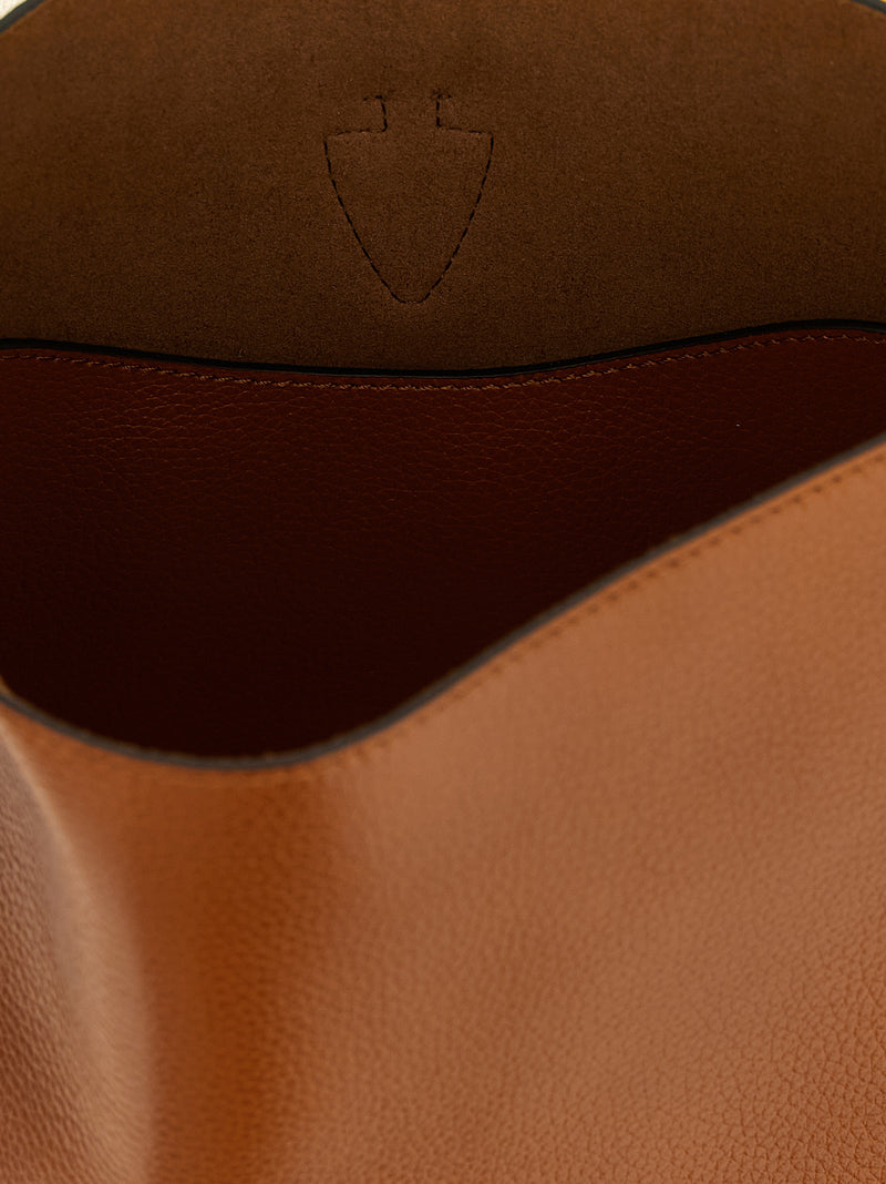 Tod's Brown Calfskin Mini Bucket Handbag