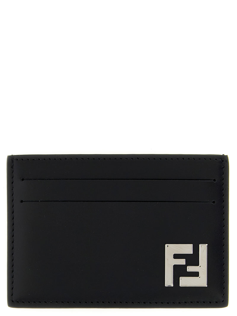 Fendi Slim Squared FF Black Calfskin Cardholder