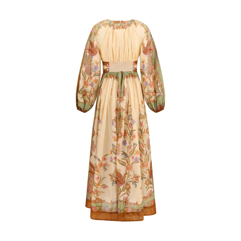 Zimmermann Indra Multicolor Cotton-Silk Maxi Dress