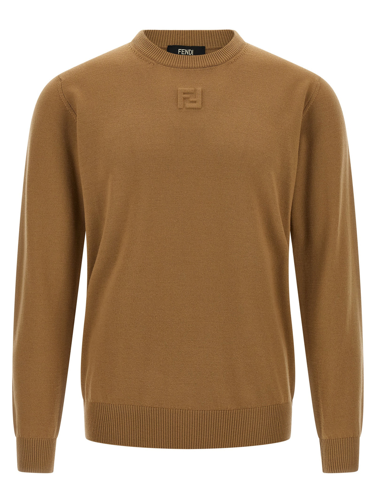 Fendi Beige Virgin Wool Cardigan for Men