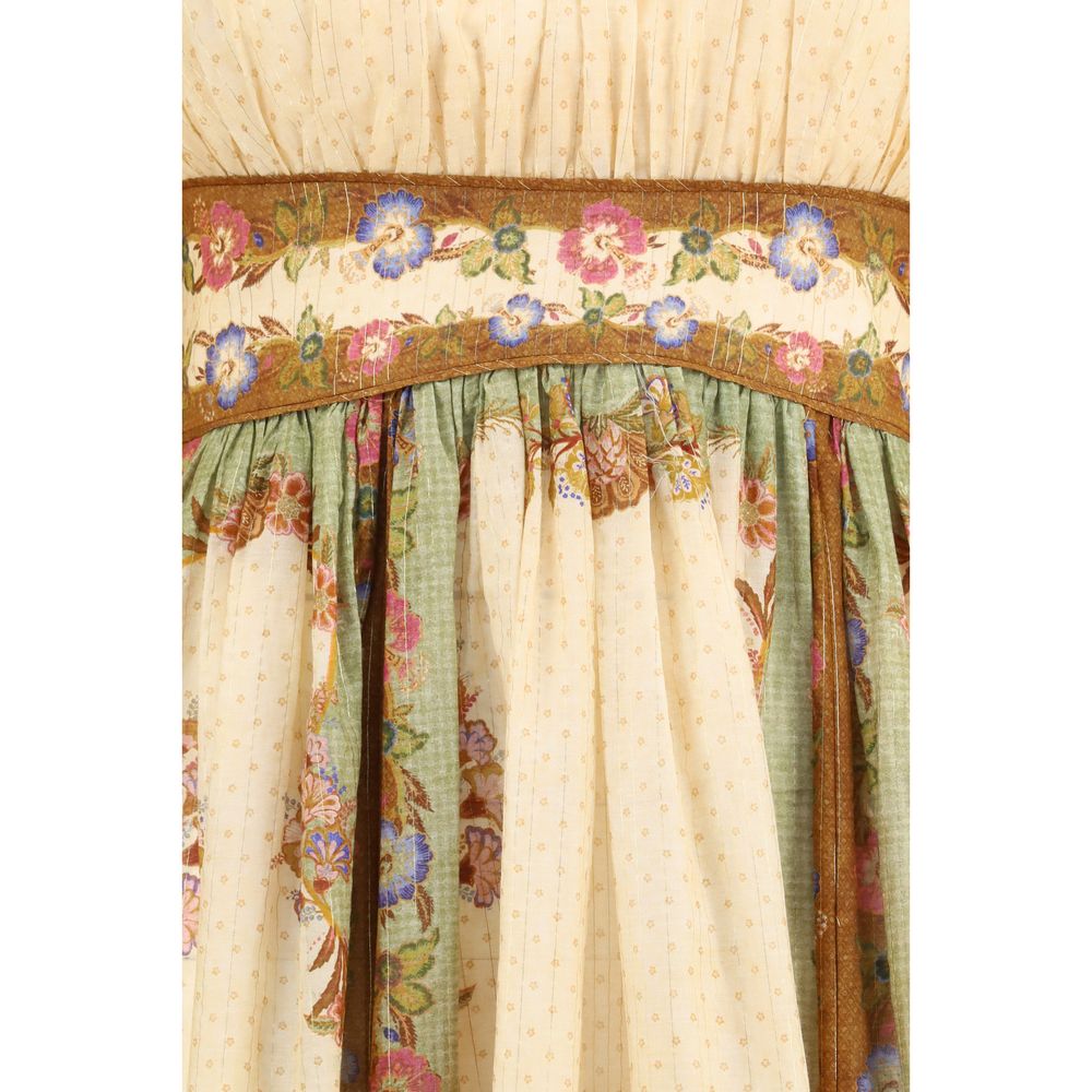 Zimmermann Indra Multicolor Cotton-Silk Maxi Dress
