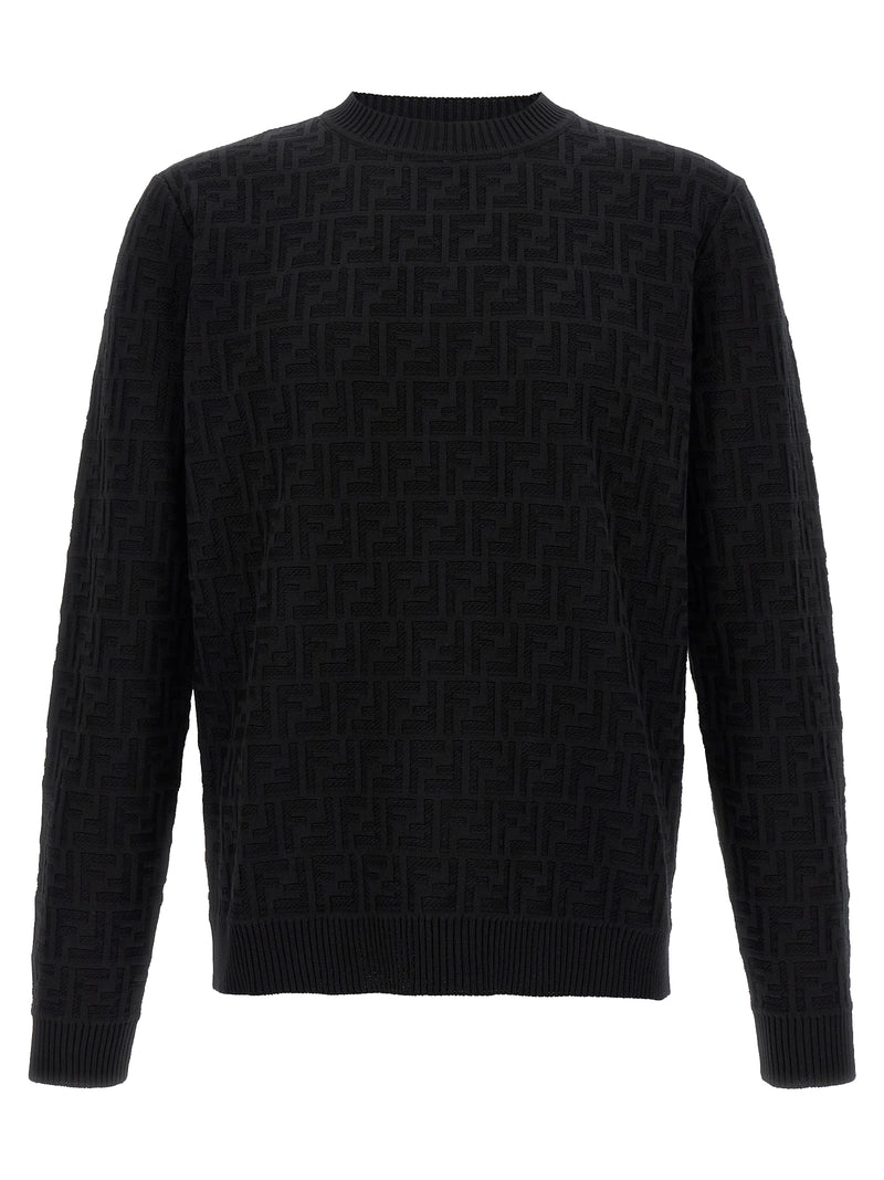Cardigan en coton noir Fendi