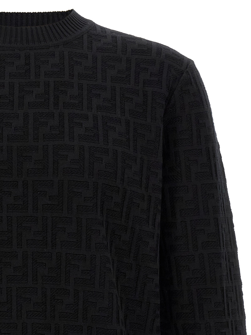 Cardigan en coton noir Fendi