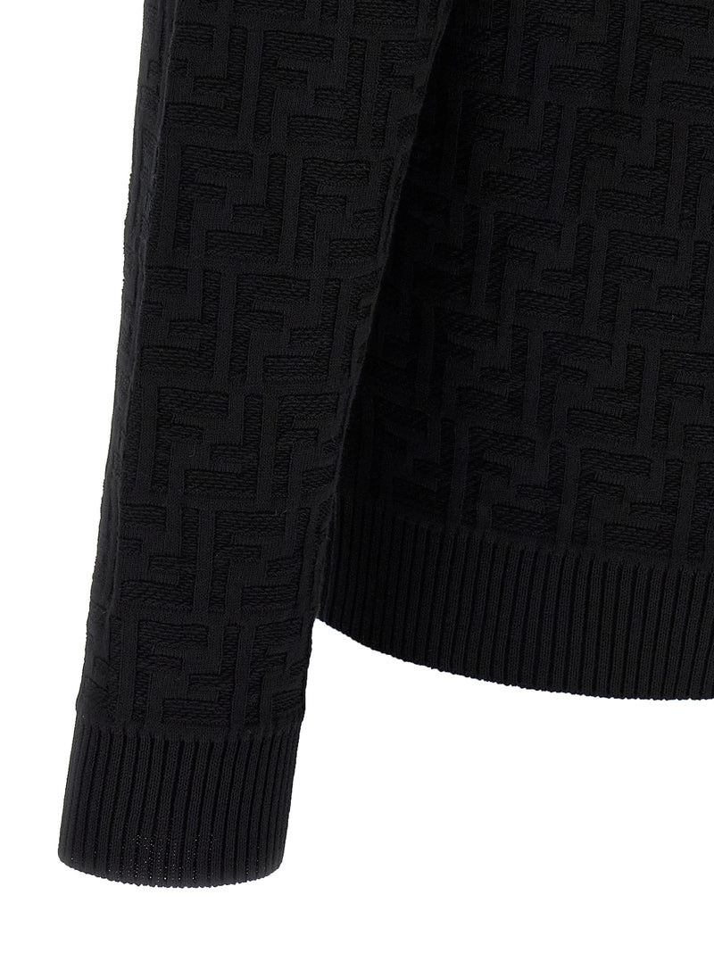 Cardigan en coton noir Fendi