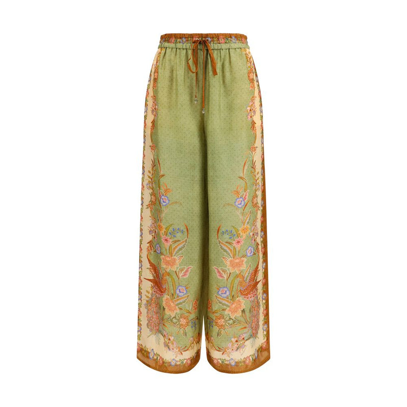 Zimmermann Indra Multicolor Silk Casual Pants