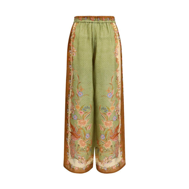 Zimmermann Indra Multicolor Silk Casual Pants