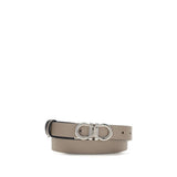 Ceinture classique Ferragamo en cuir de veau gris Bos Taurus