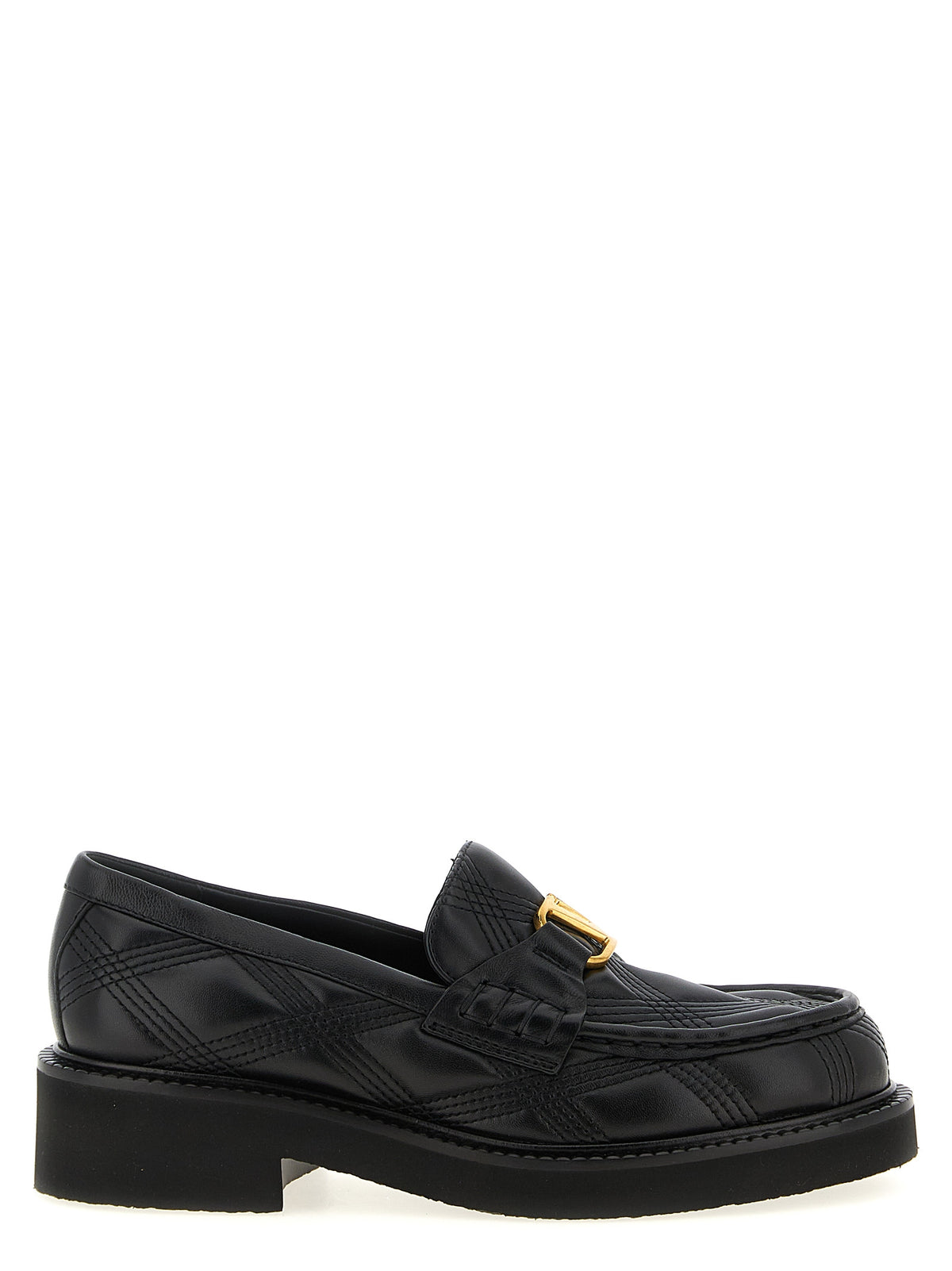 Mocassins à enfiler Valentino Garavani en cuir d'agneau noir