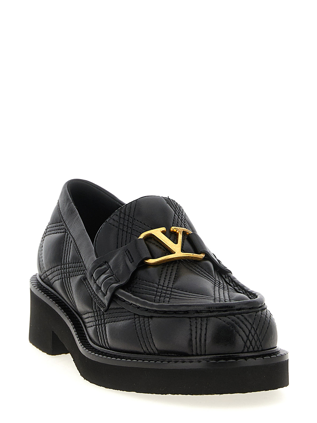 Mocassins à enfiler Valentino Garavani en cuir d'agneau noir