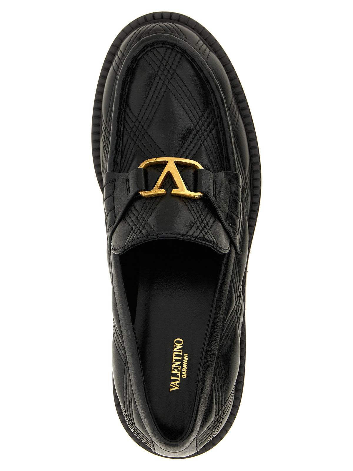 Mocassins à enfiler Valentino Garavani en cuir d'agneau noir