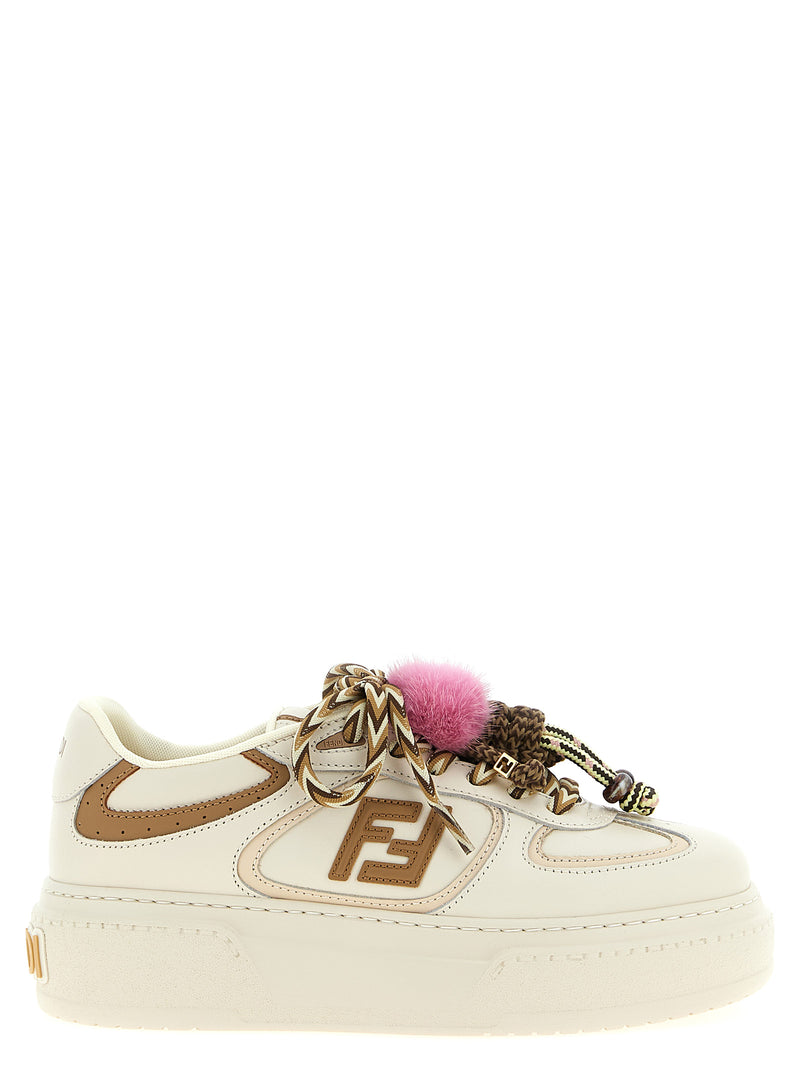 Baskets compensées Fendi en veau multicolore