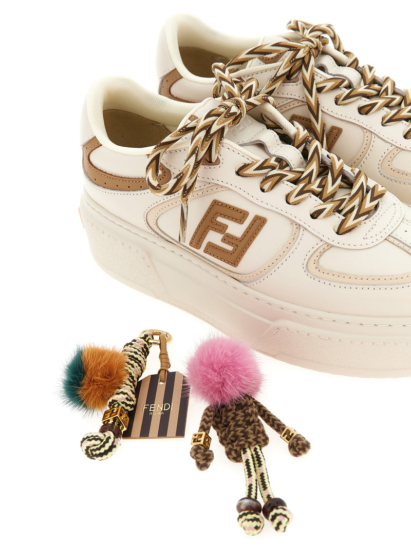 Baskets compensées Fendi en veau multicolore