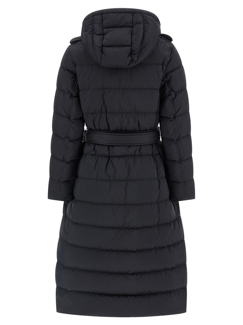 Burberry Black Polyamide Trench Coat with Removable Hood