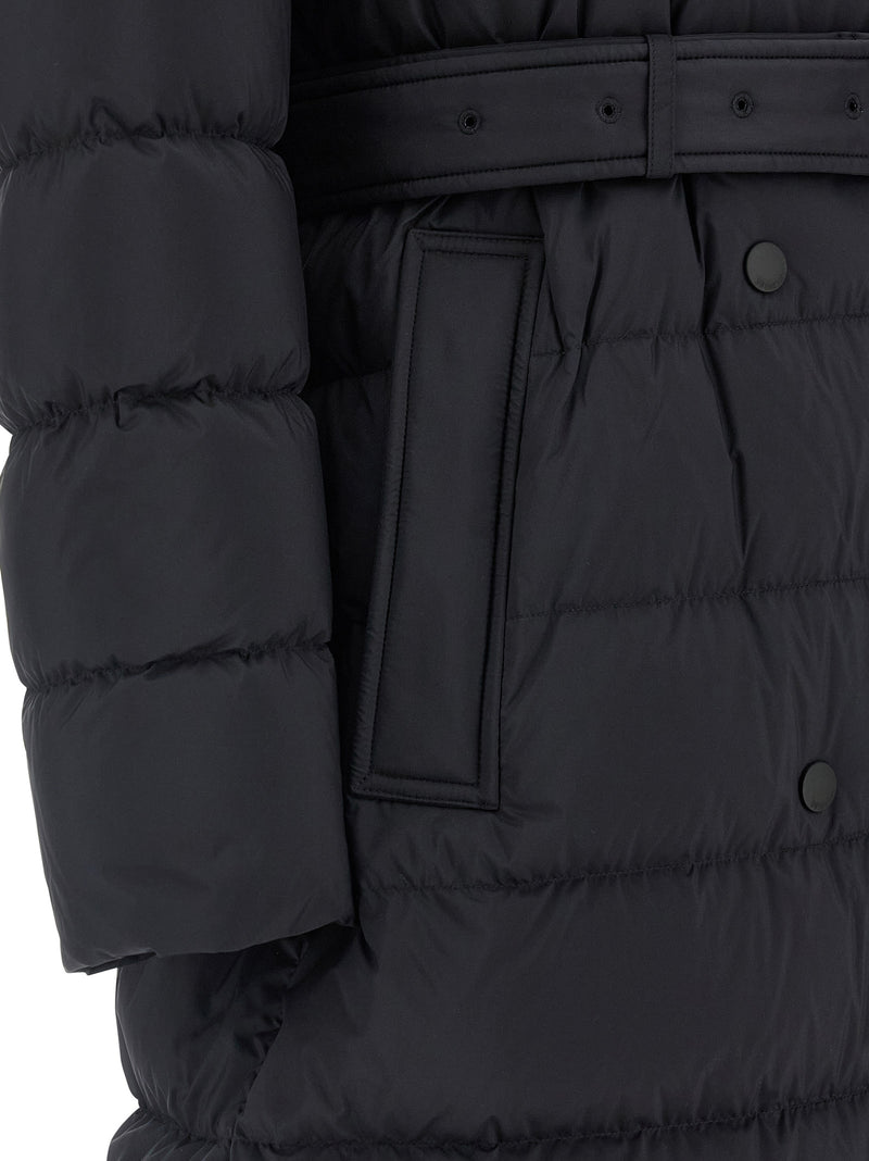Burberry Black Polyamide Trench Coat with Removable Hood