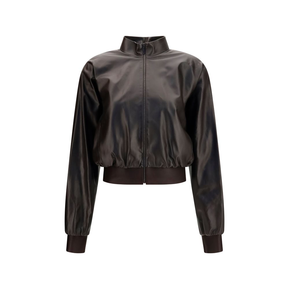 Bomber Gucci marron en agneau Ovis Aries Aries
