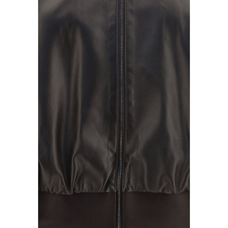 Bomber Gucci marron en agneau Ovis Aries Aries