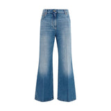 Valentino Garavani Blue Cotton Straight-Leg Jeans