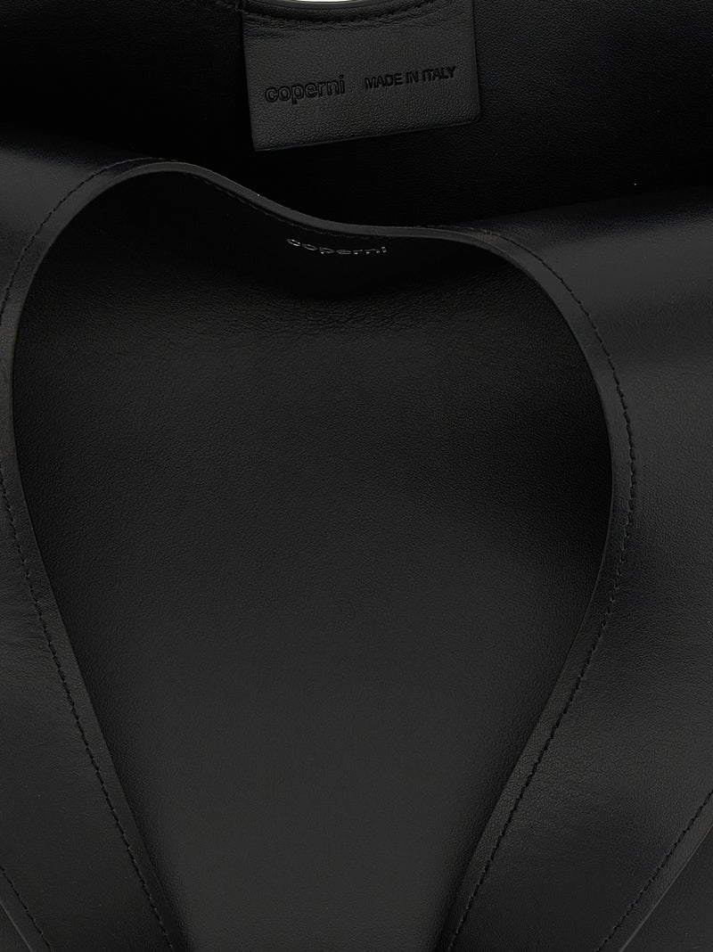 Sac bandoulière Coperni en cuir de vachette noir