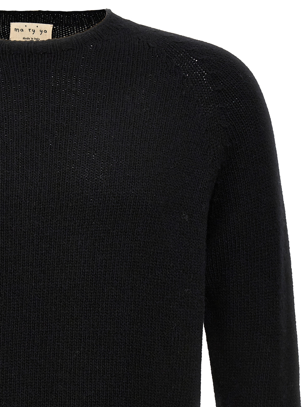 MA'RY'YA Black Virgin Wool Cardigan