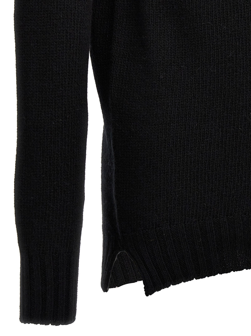 MA'RY'YA Black Virgin Wool Cardigan