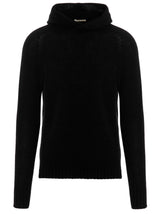 MA'RY'YA Black Virgin Wool Cardigan