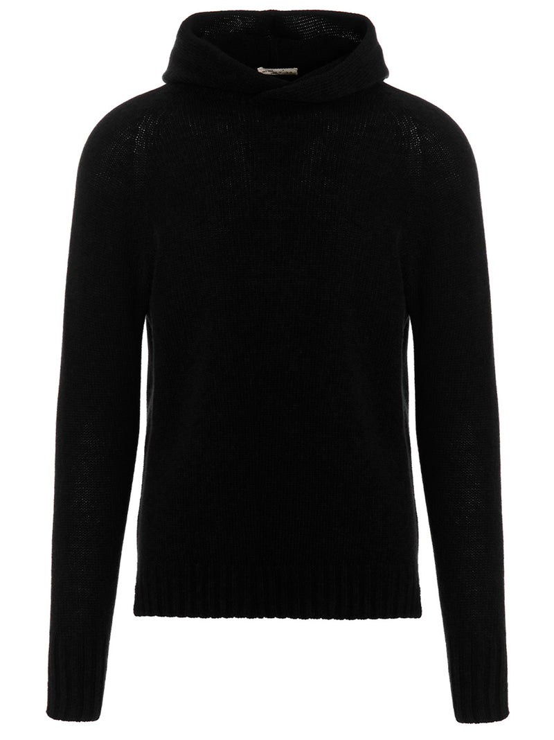 MA'RY'YA Black Virgin Wool Cardigan - Luxurious Comfort