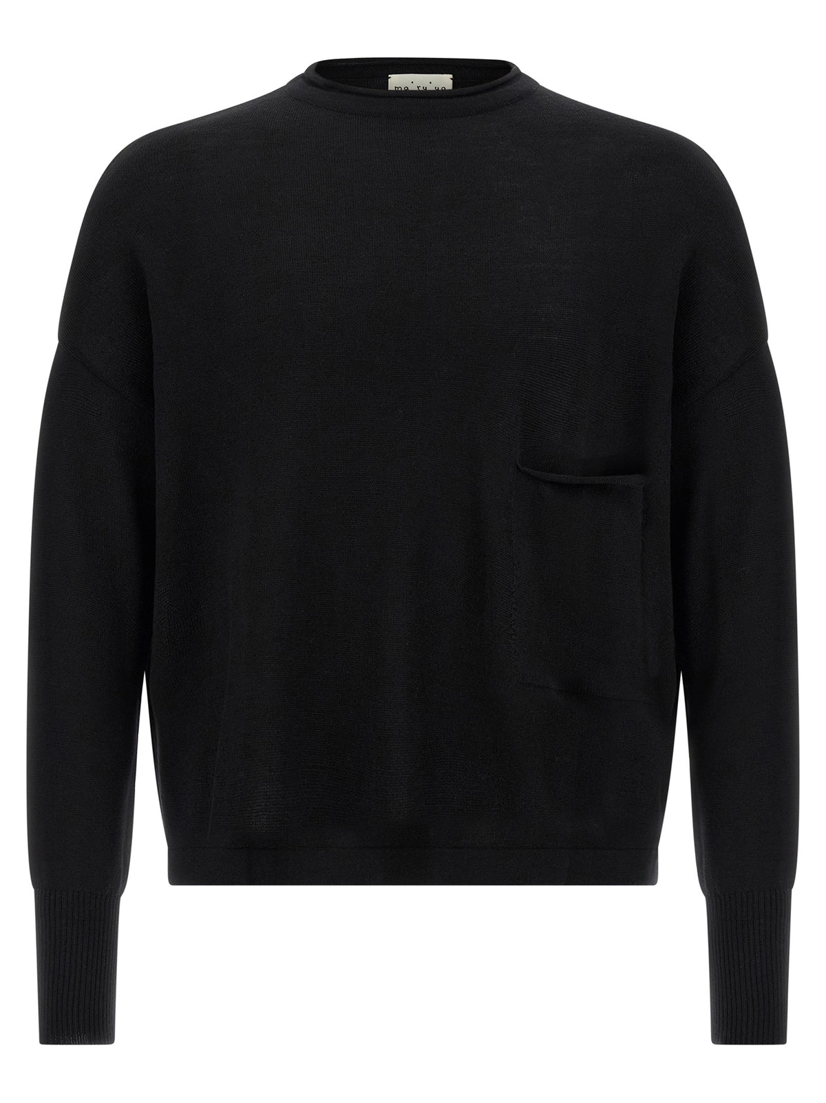 MA'RY'YA Black Virgin Wool Cardigan