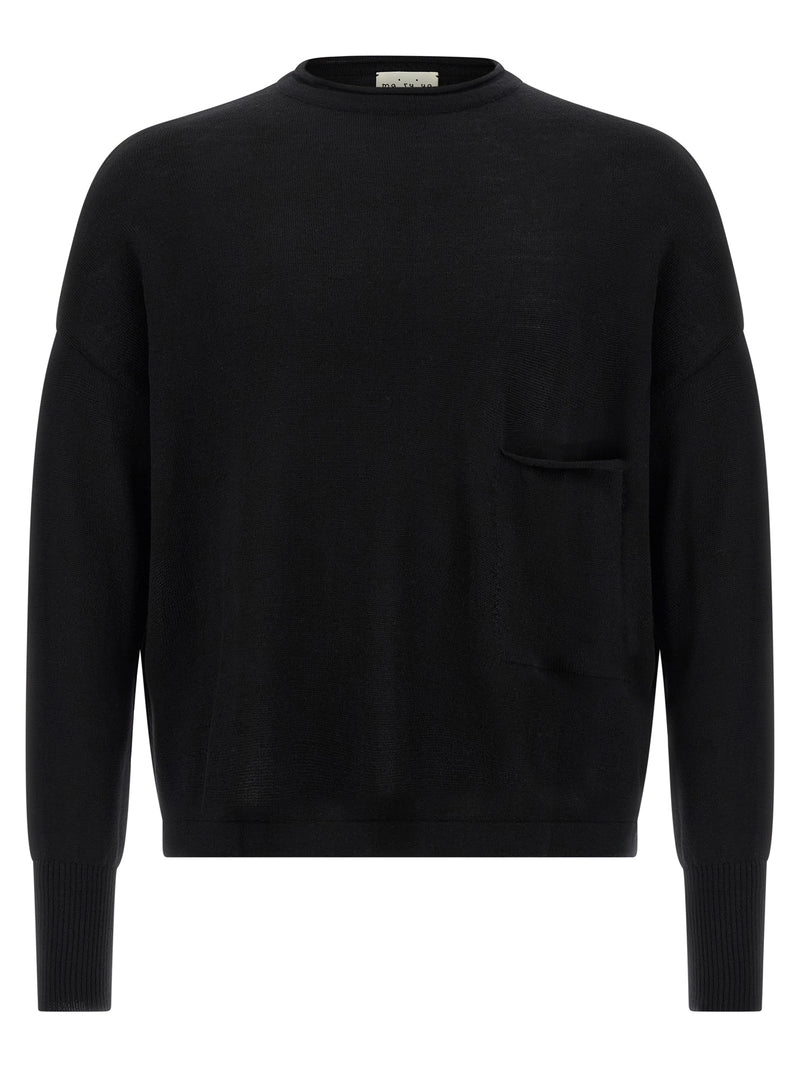 MA'RY'YA Black Virgin Wool Cardigan for Men