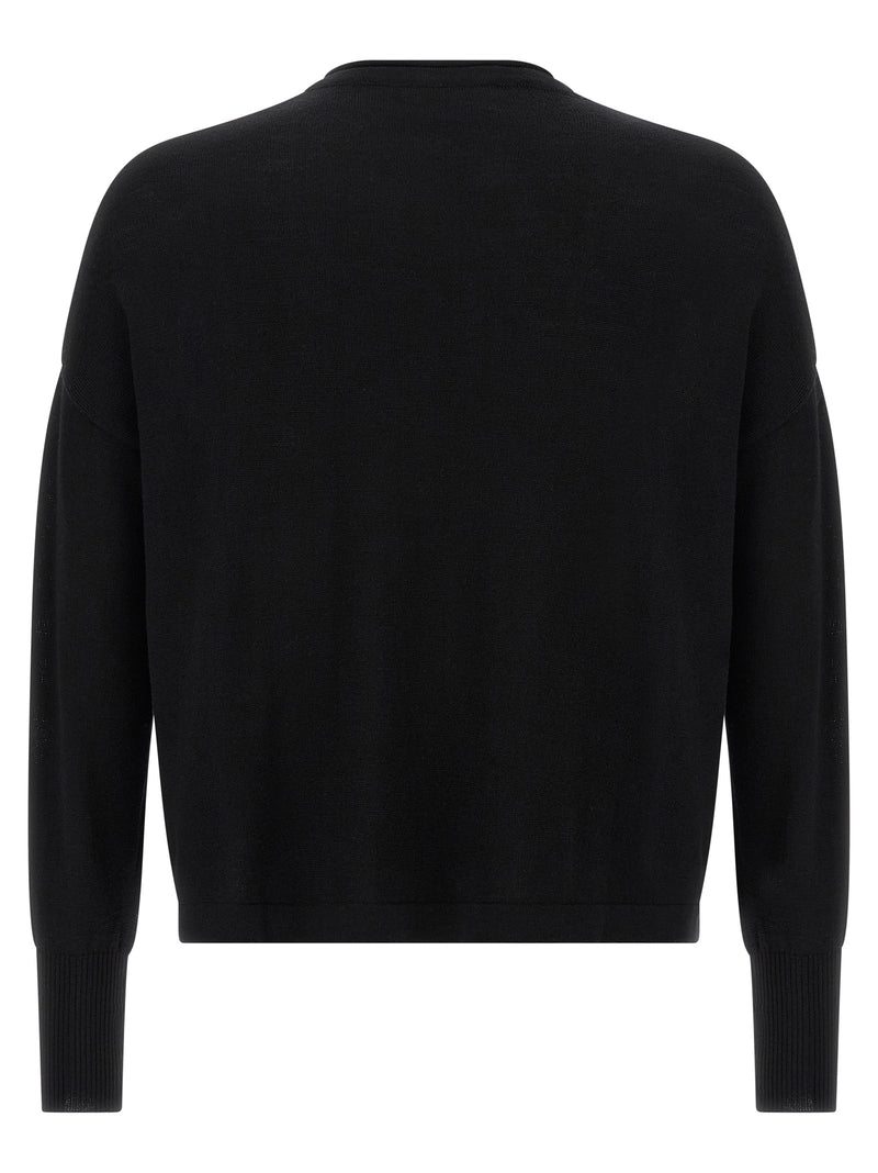 MA'RY'YA Black Virgin Wool Cardigan for Men
