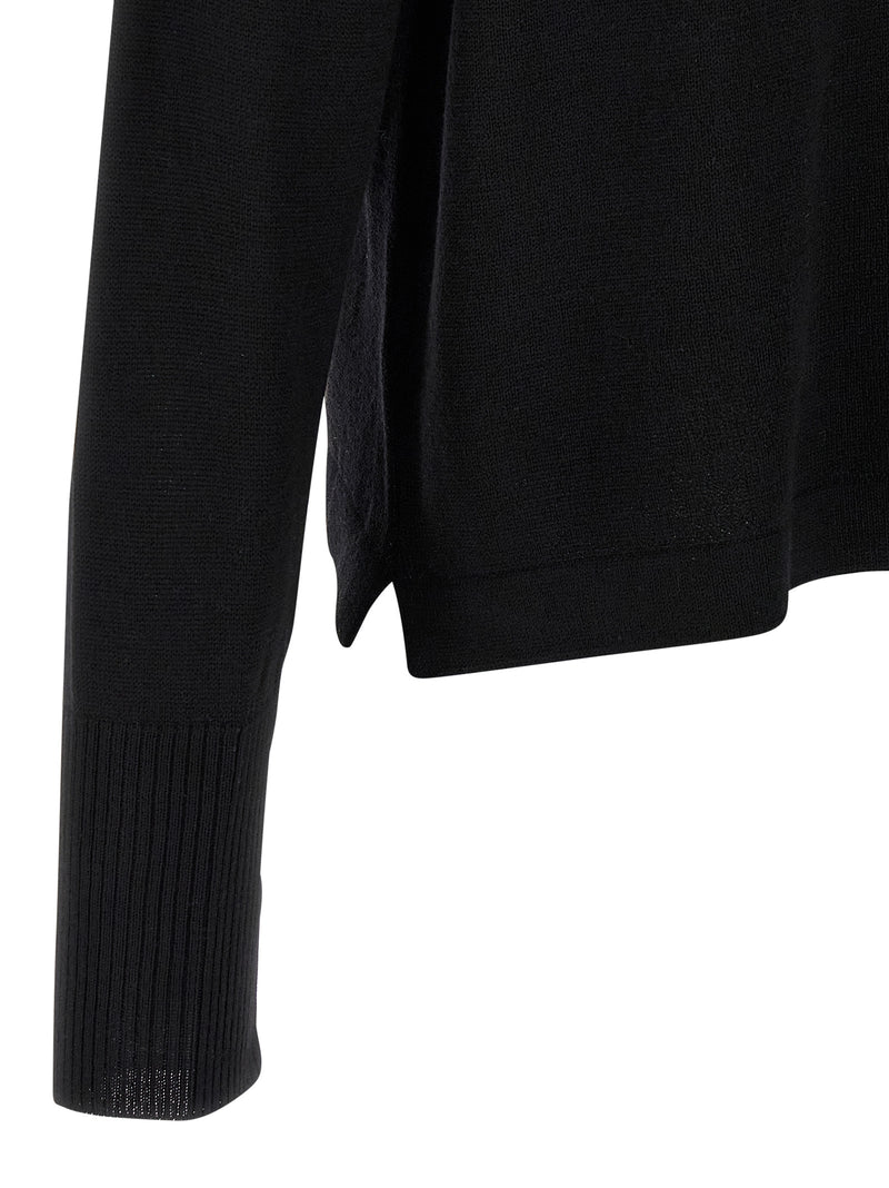 MA'RY'YA Black Virgin Wool Cardigan for Men