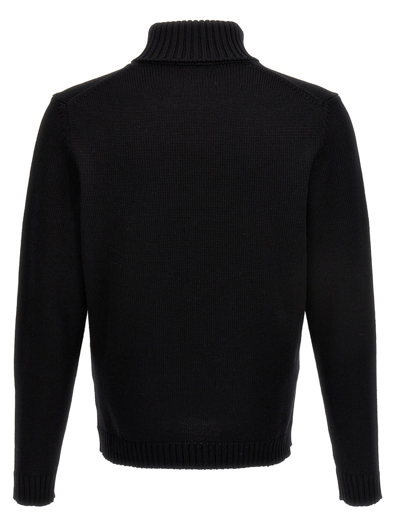 ZANONE Black Virgin Wool Cardigan for Men