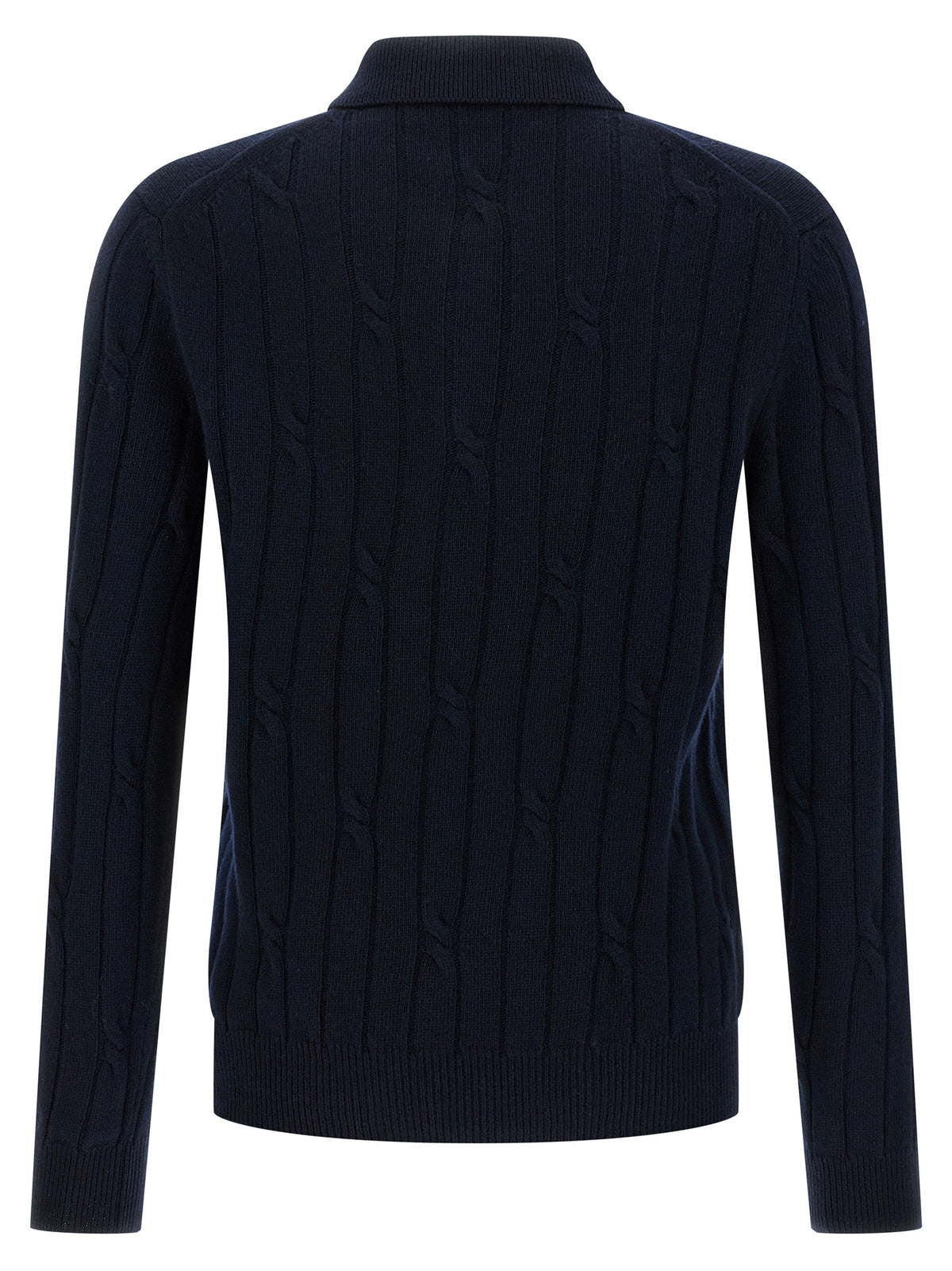 ZANONE Blue Virgin Wool Polo Shirt for Men