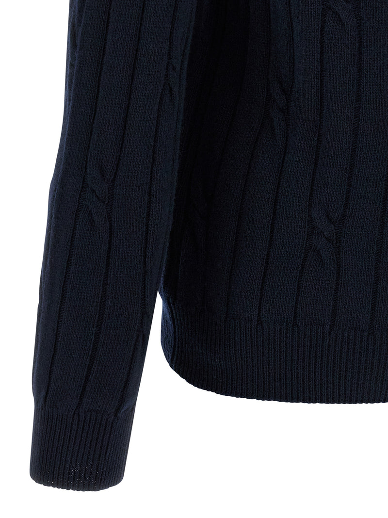 ZANONE Blue Virgin Wool Polo Shirt for Men