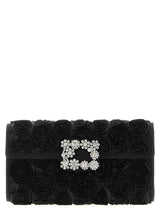 Roger Vivier Black Viscose Clutch Bag
