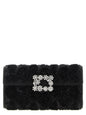 Roger Vivier Black Viscose Clutch Bag