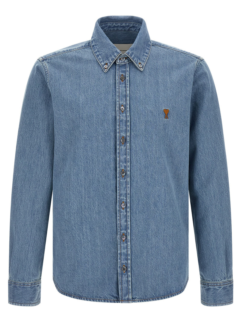 Blouse en coton bleue Ami Paris